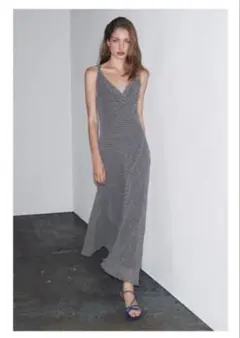 ZARA ザラ　定価10990円 ドット柄ロングワンピース　マキシ丈　L — image 1