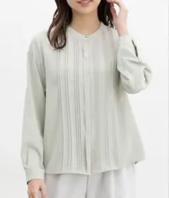 Honeys ピンタックブラウス ミント Sサイズ — image 1