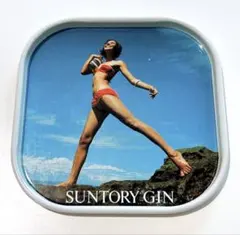 【美品】昭和レトロ　コースター　SUNTORY GIN インテリアトレイ — image 1