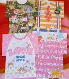 ㋐レア★当時もの【平成レトロ】ハムスター♡うさぎ　服型　ダイカットメモ4枚セット — image 1