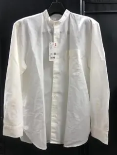 Pop様専用　新品★UNIQLOコットンリネンスタンドカラーシャツ　Mサイズ — image 1