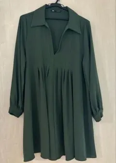 ZARA オリーブグリーン チュニック 長袖　Lサイズ — image 1