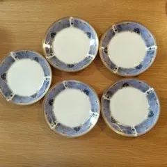 週末お値下げNARUMI 磁器皿 5枚セット 青と白 — image 1