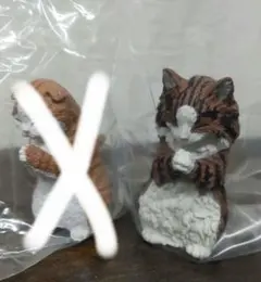 合掌 猫 フィギュア 2種セット ガチャ — image 1