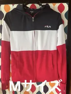 FILA フィラ ジップアップパーカー トリコロール Mサイズ — image 1