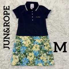 JUN & ROPE ゴルフ　ワンピース　M ネイビー　吸水速乾 — image 1
