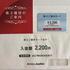 上新電機株主優待2200 — image 1