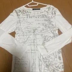 Y2KロンT　長袖Tシャツ Mサイズ ホワイト　グランジ【最終値下げ】 — image 1
