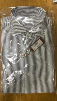 【Loro Piana】新品未使用　メンズ長袖　白無地　ネックサイズ39 — image 1