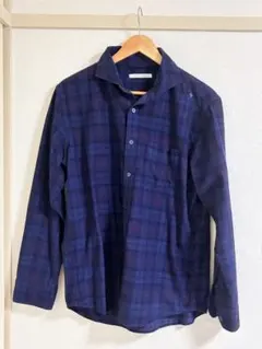 IKKA LOUNGE ネルシャツ ネイビー チェック — image 1