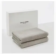 高級バスタオル★Calla Angel New York★グレー★セット綿100 — image 1