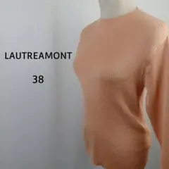LAUTREAMONT　レーヨン混　リブニット　38　オレンジ　縦畝 — image 1