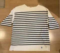 ORCIVAL ボーダー 五分袖 カットソー L 緑 — image 1