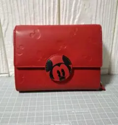 ミッキーマウス 三つ折り財布 赤 — image 1