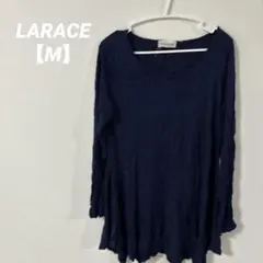 美品✨️【M】LARACE ネイビー 長袖チュニック 大人っぽい かわいい — image 1