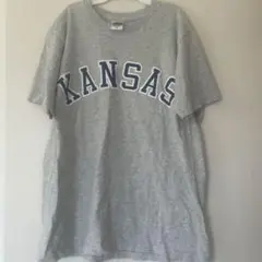 KANSASプリント グレーTシャツ Mサイズ — image 1