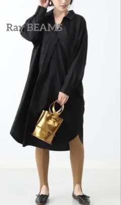 Ray BEAMS レイビームス スキッパーコ クーンシャツワンピースコットン — image 1