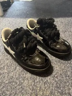 A BATHING APE BAPE STA ブラック パテント 極太ロープ紐 — image 1