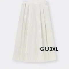 ＧＵ3XLタックフレアミディスカートストライプ — image 1