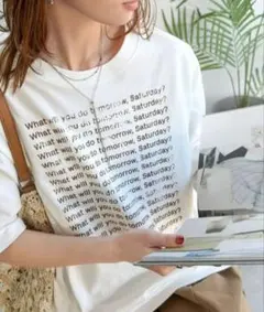 JaVaジャバコラボ☆ かすれ調メッセージプリント ロゴTシャツ — image 1