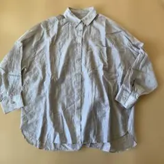 PAGEBOY 長袖シャツ オーバーサイズ ライトグレーピンク — image 1