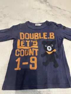 DOUBLE.B クマデザイン Tシャツ 90 — image 1