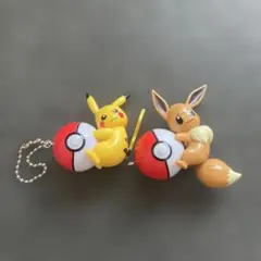 【Erika ＊様　】ピカチュウ イーブイ モンスターボール　キーホルダー — image 1