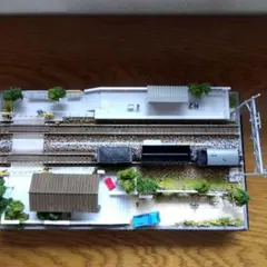 鉄道模型　ローカル線の駅風景　クリアケース付 — image 1