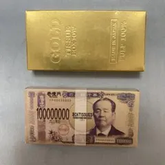 ゴールド＆壱億円デザイン ボックスティッシュ 2個セット — image 1