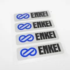 ENKEI(エンケイ) ホイールステッカー　4枚セット　ブラック／ホワイト — image 1