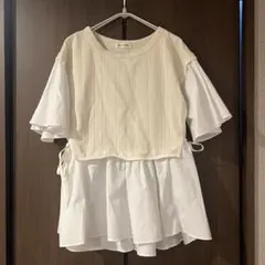 値下げ中〜！Ray BEAMS アイボリーチュニック 半袖 — image 1