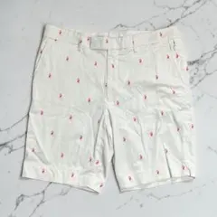JUN&ROPE ジュンアンドロペ　ゴルフパンツ　ショートパンツ　フラミンゴ柄 — image 1