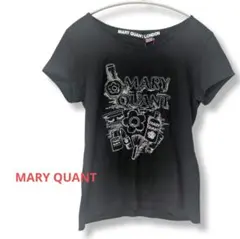 【新品】MARY QUANT LONDON コスメ刺繍Tシャツ ブラック — image 1