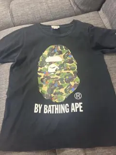 A BATHING APE フラワーカモ エイプヘッド Tシャツ 黒 — image 1