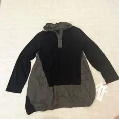 新品タグ付★ララ ファッションメッセージ 薄手長袖　チャコールグレーL LL — image 1