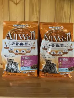 ユニ・チャーム AllWell 子猫用 フィッシュ味 1.6kg 2袋 — image 1