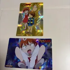 ゲゲゲの鬼太郎 キラカード 2枚セット 猫娘、鬼太郎猫娘ねずみ男 — image 1