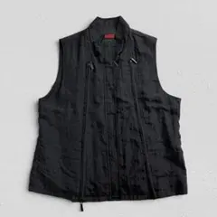 RAMLOSSA♡ナイロンベスト　ジップデザイン　ハイネック　ブラック　M — image 1