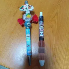 平成キャラクター　ぷくぷくあわわちゃん　ボールペン２本セット　社長ペン — image 1
