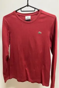 LACOSTE ラコステ ファブリカ 長袖カットソー レッド サイズ2 XS相当 — image 1