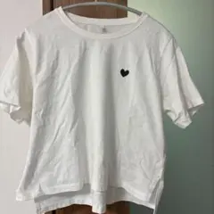 cocaホワイト ハート刺繍 Tシャツ Lサイズ — image 1