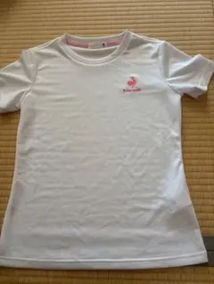 ホワイト Tシャツ Sサイズ ピンクロゴ — image 1