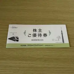 東武鉄道 株主ご優待券 2026年12月31日まで — image 1