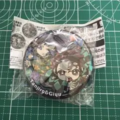 ぴた！でふぉめ 鬼滅の刃 無限城編弐 缶バッジ　竈門炭治郎＆冨岡義勇 — image 1