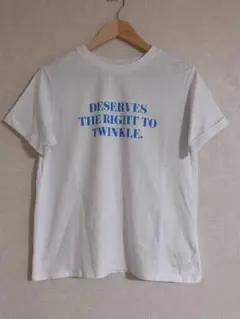 未使用　ミラ　オーウェン　袖折り返し3段ロゴTシャツ — image 1