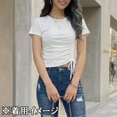 【中古品】Rady ロゴプレート付きアシンメトリーシャーリングTシャツ — image 1