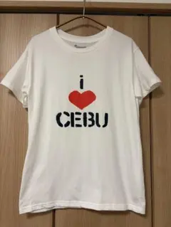 I Love CEBU ロゴプリントTシャツ ホワイト 半袖 旅行土産 Sサイズ — image 1