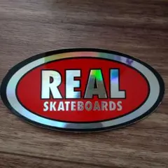 (縦4.8cm横9.7cm)REAL リアル スケートボード ステッカー — image 1
