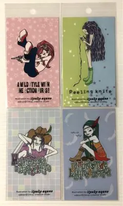 イツコアヤノITSUKO AYANO ステッカー シール 4枚 / 未使用 — image 1