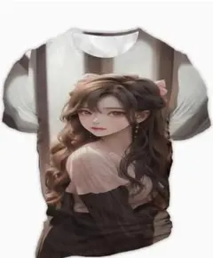 アニメ　マンガ　イラスト　ゲーム　ブラウン　メンズ　Tシャツ　Ⅿサイズ — image 1
